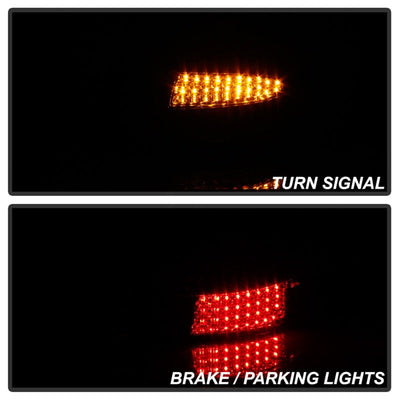 xTune Porsche 911 996 ( Non 4S. Turbo. GT3 ) 99-04 LED Tail Lights Red Clear ALT-ON-P99699-LED-RC