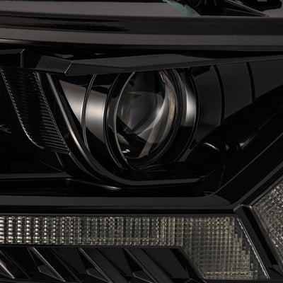 AlphaRex 19-23 Ford Ranger PRO-Series Halogen Projector Headlights Alpha-Black