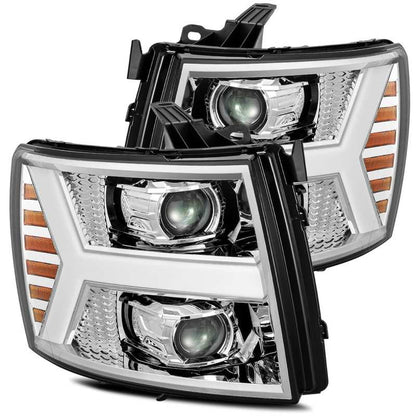 AlphaRex 07-13 07-13 Chevrolet Silverado PRO-Series Halogen Projector Headlights Chrome