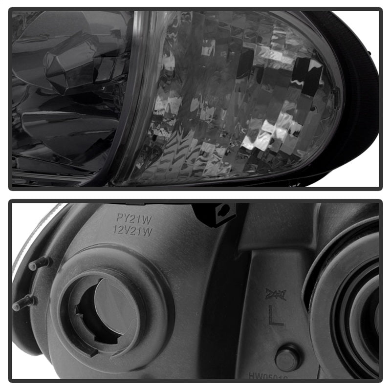 xTune Honda Del Sol 93-97 1Pc Crystal Headlights Smoke HD-ON-HDEL93-1P-SM