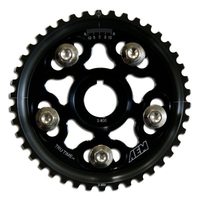 AEM Electronics Tru-Time Cam Gear Black 5-Bolt Honda H22A1 & H22A4