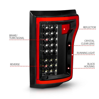 Anzo 2015-2016 Ford F-150 LED Taillights Black