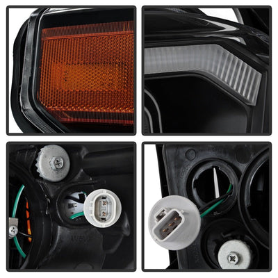 SPYDER xTune 14-17 Toyota Tundra DRL LED Light Bar Proj Headlights - Black Smoke (PRO-JH-TTU14-LB-BSM) 9043031