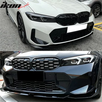 2023-2024 BMW G20 3-Series LCI & M340i MP Front Splitters Gloss Black