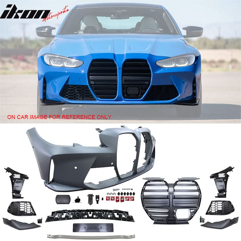 2019-2023 BMW G20 M3 Style Front Rear Bumper Retangular Tip&Side Skirt
