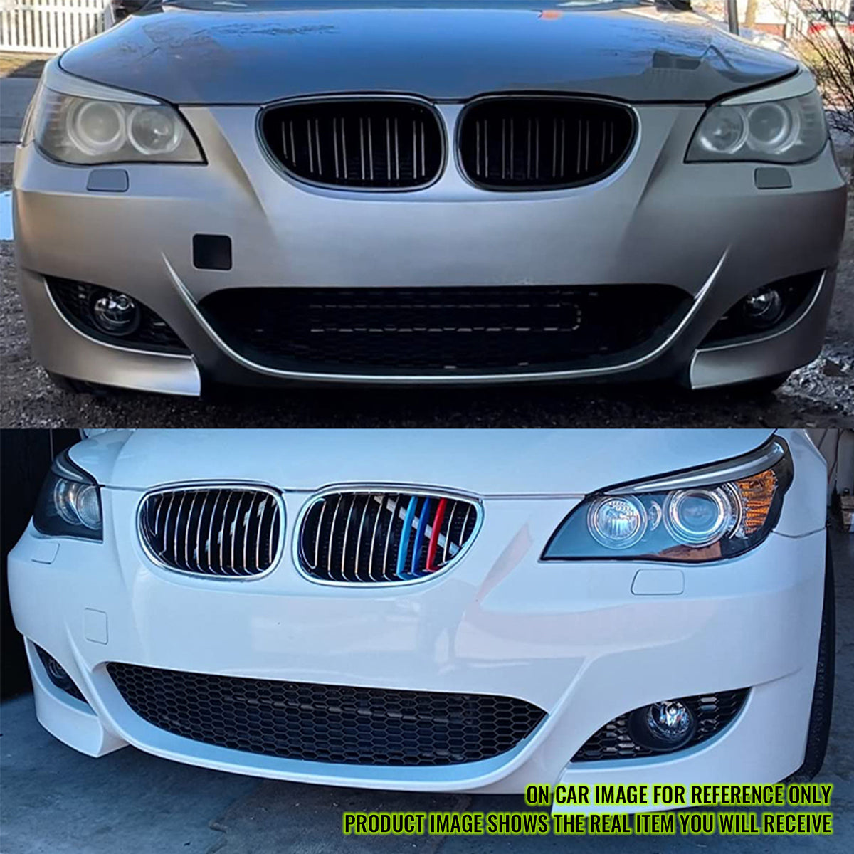 Fits 04-10 E60 E61 5-Series M5 Front Bumper Fog Cover-PP