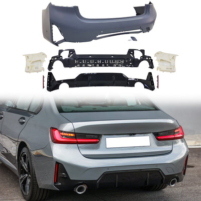 2023-2024 BMW G20 3-Series LCI & M340i M-Sport Style Rear Bumper Cover