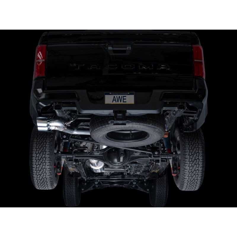 AWE Exhaust - 2024+ Toyota Tacoma Dual Chrome Silver Tips
