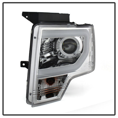 Spyder Ford F150 13-14 Projector Factory Xenon Model- Light Bar DRL Chrm PRO-YD-FF15013-LBDRL-HID-C
