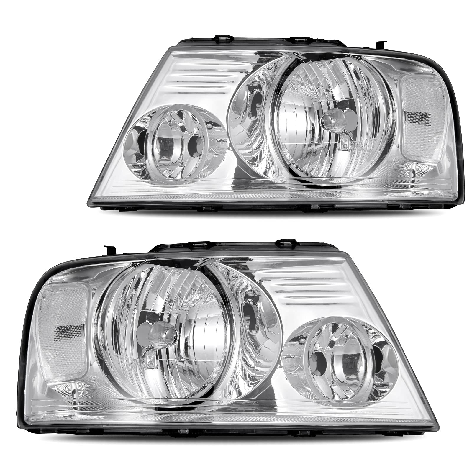 2004-2008 Ford F150 Headlights Chrome Housing Reflector