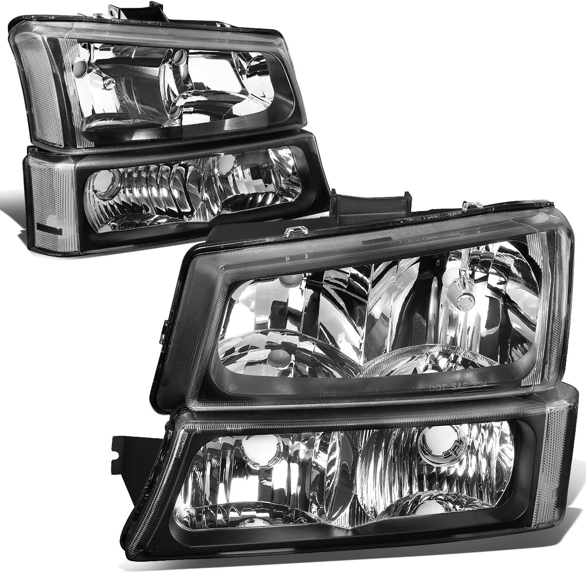 DNA Motoring, HL-OH-CS03-4P-SM-AM, Driver and Passenger Side Headlight Assembly.