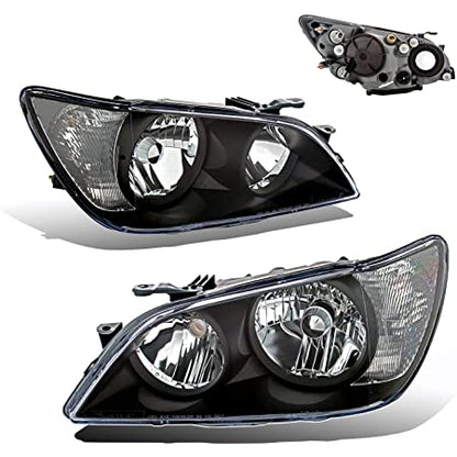 2001-2005 Lexus Is300 Black Housing Clear Marker Headlights