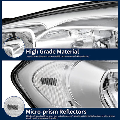 Autosaver88 Headlights Assembly Pair Compatible With 0613 Chevrolet Impala 1416 Chevy Limited 06 07 Monte Carlo Headlamp Replacement Chrome Housing Reflector A Clear Lens Oe
