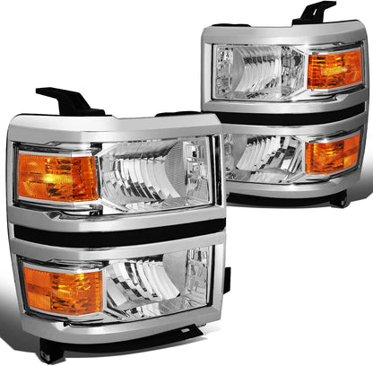 DNA Motoring HL-OH-034-CH-AM Headlight Assembly (Driver and Passenger Side)