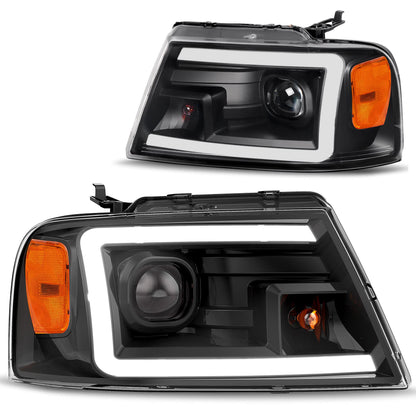 2004-2008 Ford F150 Black Housing With LED Drl