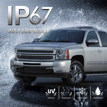 Mostplus Headlight Assembly Compatible With Chevy Chevrolet Silverado 1500 2500 3500 Black Housing Clear Lens Amber Reflector