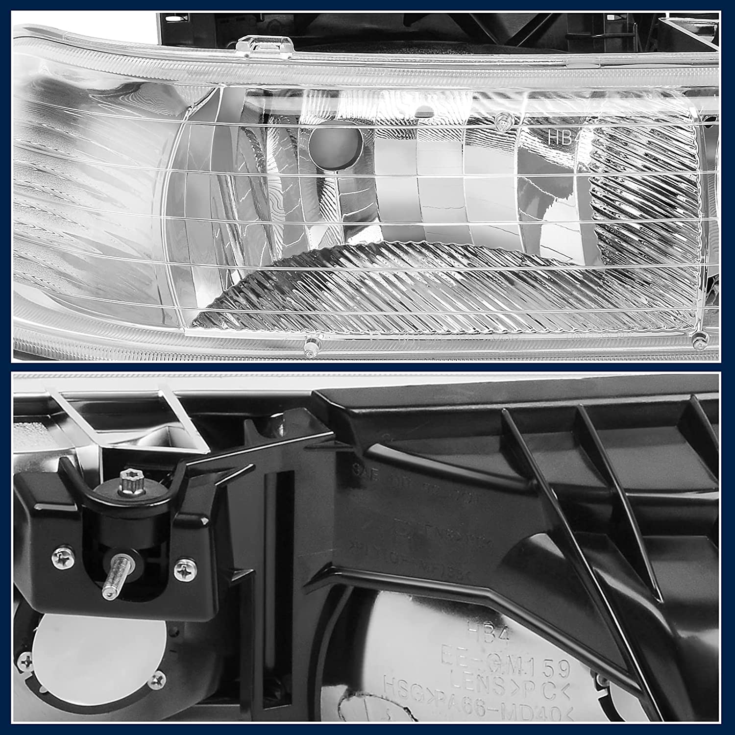Autosaver88 Headlight Assembly Compatible With 19992002 Chevy Silverado 20002006 Tahoe Suburban Headlamp Bumper Lights Black Housing Reflector Chrome