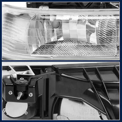 Autosaver88 Headlight Assembly Compatible With 19992002 Chevy Silverado 20002006 Tahoe Suburban Headlamp Bumper Lights Black Housing Reflector Chrome