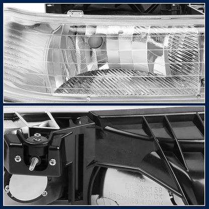 Autosaver88 Headlight Assembly Compatible With 19992002 Chevy Silverado 20002006 Tahoe Suburban Headlamp Bumper Lights Black Housing Reflector Chrome