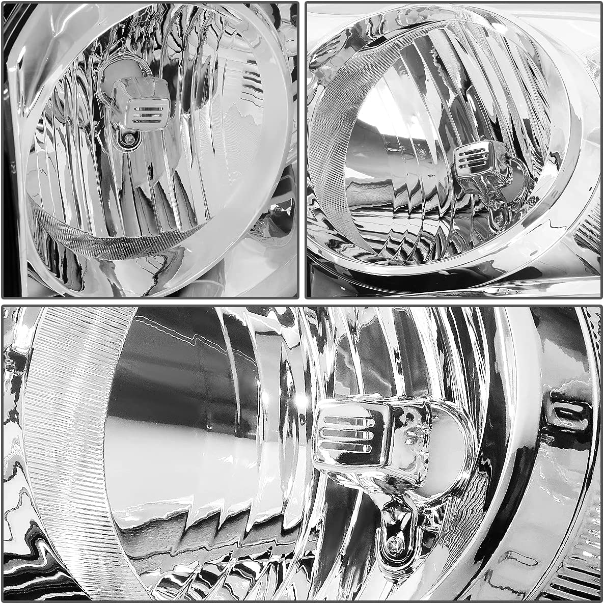 Auto Dynasty Factory Style Headlights Compatible With 0609 Dodge Ram 1500 2500 3500 Driver And Passenger Side Clear Lens Chrome Housing