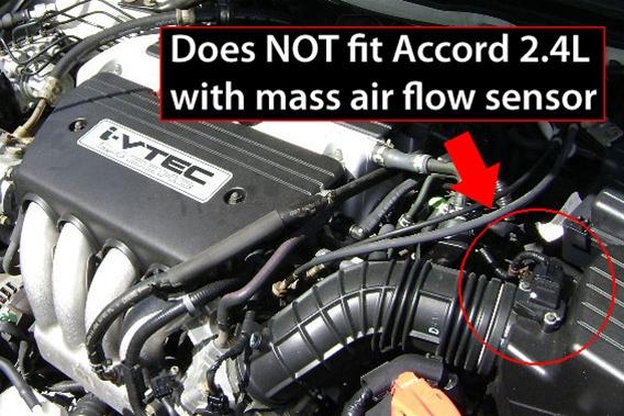 HPS Shortram Air Intake Kit 2003-2006 Honda Accord 2.4L without MAF Sensor, Includes Heat Shield, 827-122