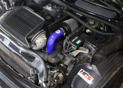 HPS Shortram Air Intake Kit 2006 Mini Cooper S 1.6L Supercharged with Manual Trans., Includes Heat Shield, Blue