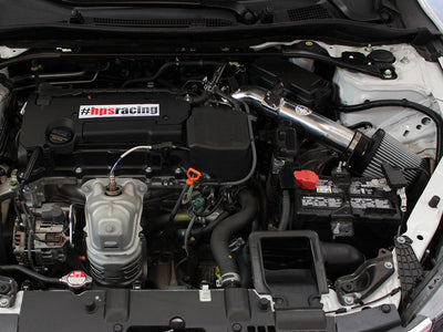 HPS Performance HPS Shortram Air Intake Kit 2013-2017 Honda Accord 2.4L, Includes Heat Shield, 827-555