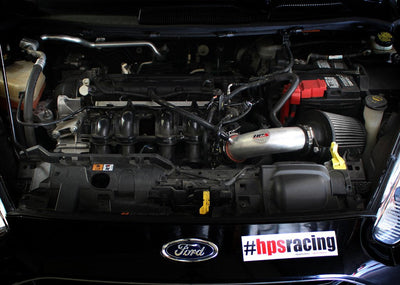 HPS Performance HPS Shortram Air Intake Kit 2014-2015 Ford Fiesta 1.6L Non Turbo, Includes Heat Shield, 827-580
