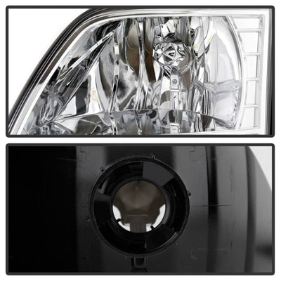 SPYDER Xtune Ford F150 97-03 Crystal Headlights w/ Clear LED Corners Chrome HD-ON-FF15097-LED-SET-C 5014191