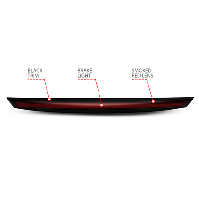 ANZO 2007-2014 Chevrolet Suburban 1500 LED 3rd Brake Light Black Housing Smoke Lens w/ Spoiler 1pc 531109