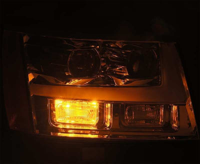 AlphaRex 07-14 Chevrolet Tahoe PRO-Series LED Headlights Plank Style Blk w/Activ Light/Seq Signal/DRL