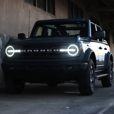 AlphaRex 21-23 Ford Bronco / 22-23 Bronco Raptor NOVA-Series LED Projector Headlights Black
