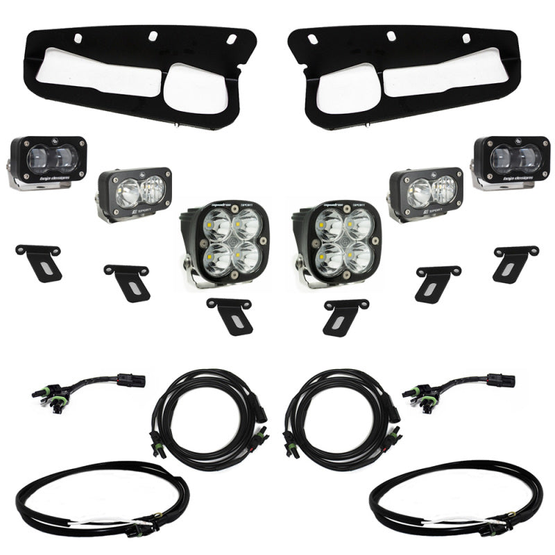 Baja Designs Ford Bronco S2 SAE “Sportsmen” Fog Pocket Light Kit w/Upfitter - Clear