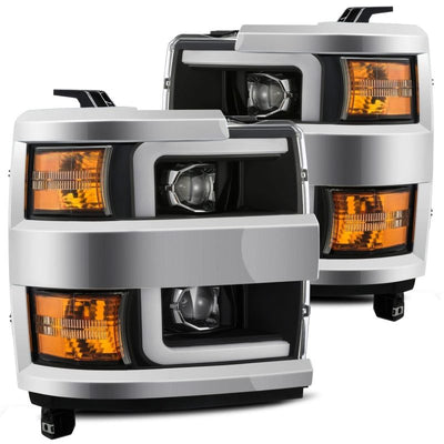 AlphaRex 15-19 Chevy 2500HD PRO-Series Proj Headlights Plank Style Blk w/Activ Light/Seq Signal/DRL 880224 *Discontinued
