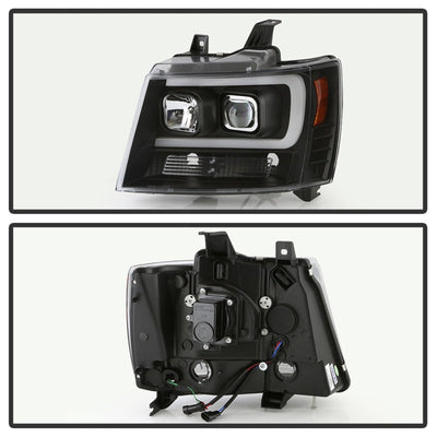 Spyder 07-14 Chevy Suburban/1500/2500/Tahoe V2 Projector Headlights All Blk PRO-YD-CSUB07V2-DRL-BKV2 5085986
