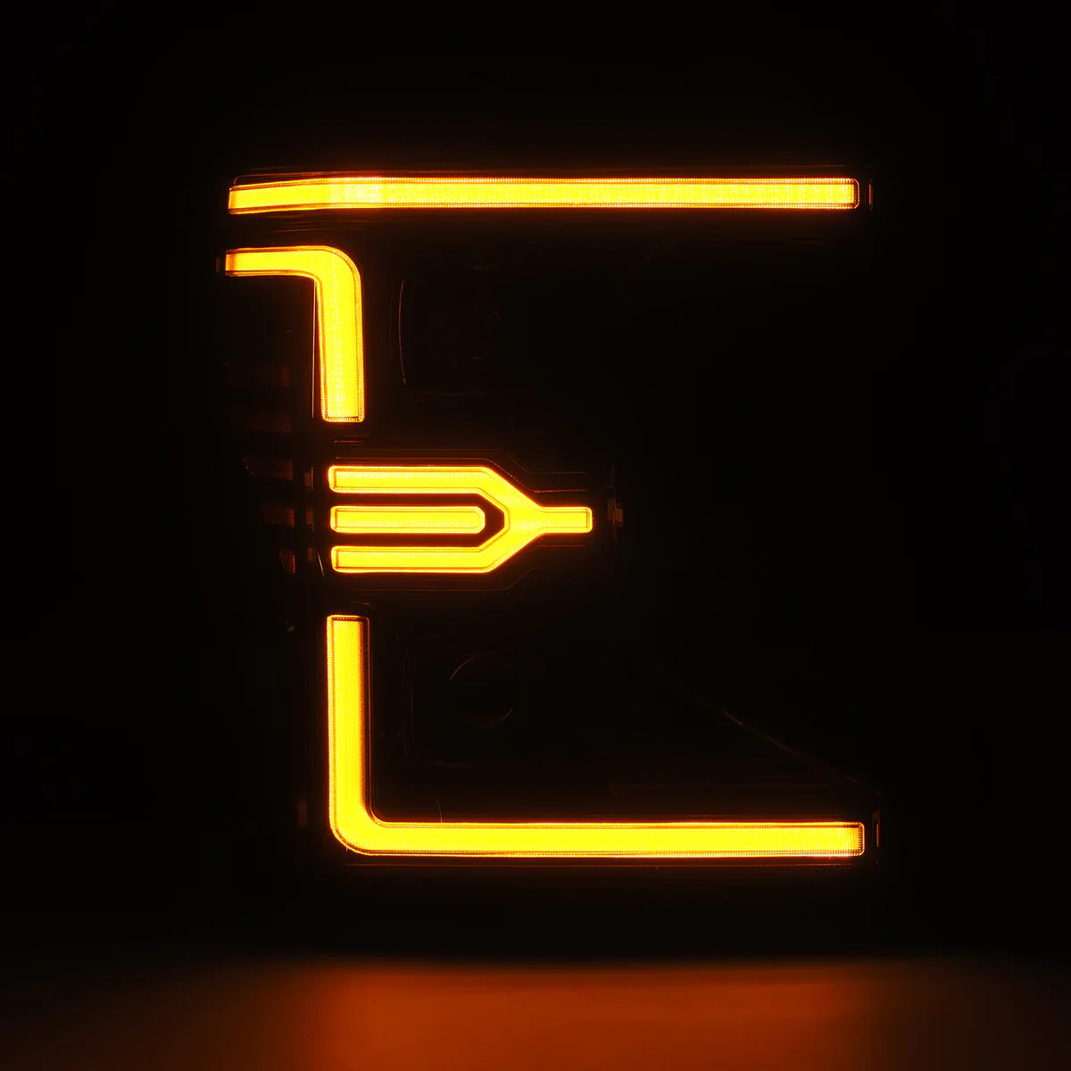 AlphaRex 20-22 Ford Super Duty LUXX-Series LED Projector Headlights Black