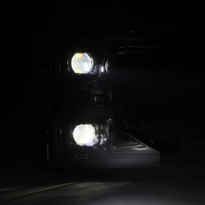 AlphaRex 20-22 Ford Super Duty LUXX-Series LED Projector Headlights Black