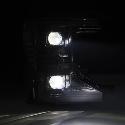 AlphaRex 20-22 Ford Super Duty LUXX-Series LED Projector Headlights Chrome