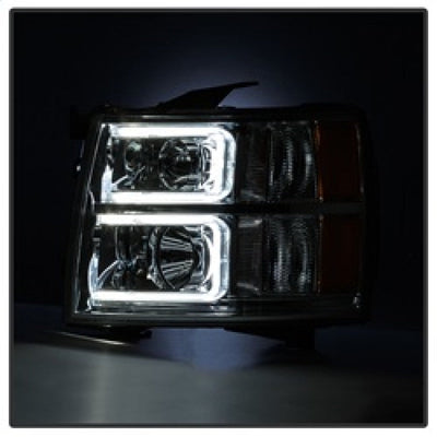 SPYDER Xtune Chevy Silverado 1500/2500/3500 07-13 Halo Projector Headlights Chrome PRO-JH-CS07-LED-C 9027802
