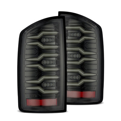 AlphaRex 07-08 Dodge Ram1500/07-09 Dodge Ram 2500+3500 Luxx-Series LED Tail Lights(Pair) Alpha Black 641050 *Discontinued