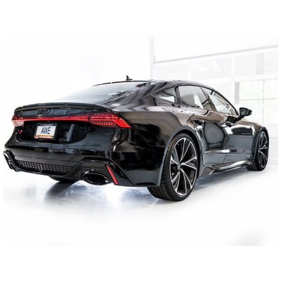 AWE Tuning 2021-2025 Audi C8 RS6/RS7 SwitchPath Cat-back Exhaust - Diamond Black Tips