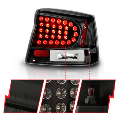 Anzo 2006-2008 Dodge Charger LED Taillights Black