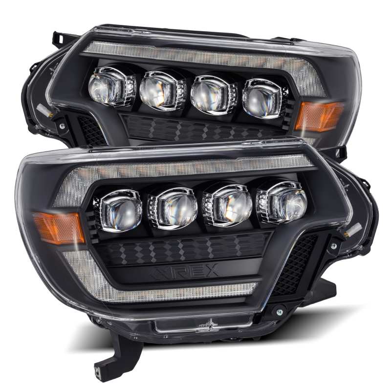 AlphaRex 12-15 Toyota Tacoma NOVA-Series LED Projector Headlights Black