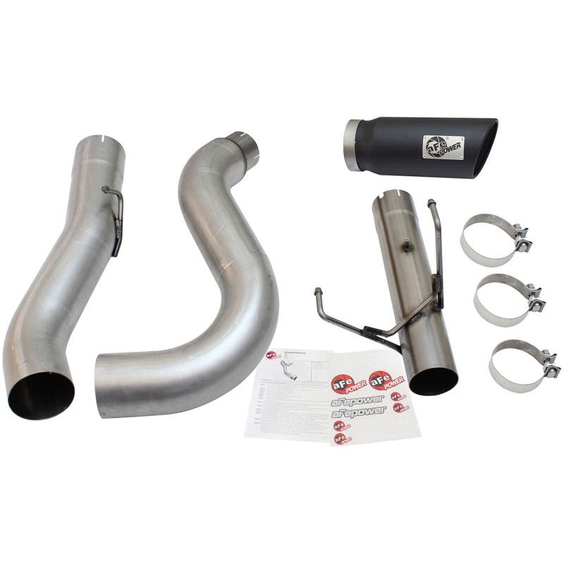 aFe MACHForce XP Exhaust Large Bore 5in DPF-Back SS 13-15 Dodge Trucks L6-6.7L (td) *Black Tip