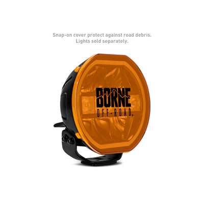 Borne Off-Road 7in Round Light Cover Amber BNLT-COV-RD7YL