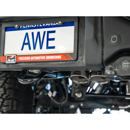 AWE Tuning 22-24 Ford Bronco Raptor 4WD Dual BashGuards Cat-Back SwitchPath Exhaust (No Tips)