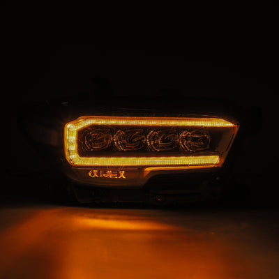 AlphaRex 16-23 Toyota Tacoma NOVA-Series LED Projector Headlights Alpha-Black