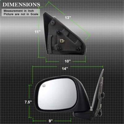 SPYDER xTune Dodge Ram 02-08 Power Heated OE Mirror - Left MIR-03DRAM02-PW-L 9938597