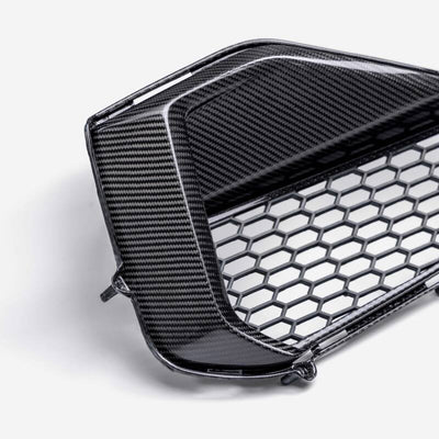 Anderson Composites 2024 Ford Mustang GT Carbon Fiber Front Bumper Inserts AC-FBI24FDMUGT
