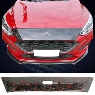 2018-2020 Ford Focus Hatchback Hood Cover Decor Scoop - Red Forged CF